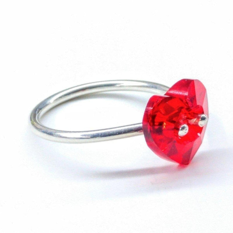 Alexa Martha Designs Ring I Love You Crystal Heart Bling Ring