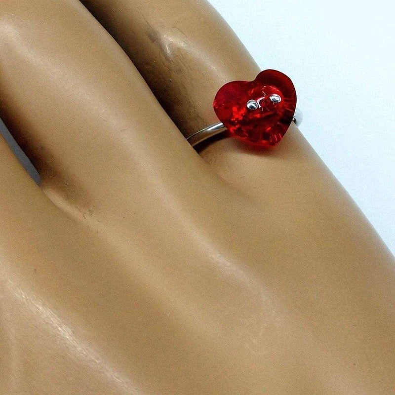 Alexa Martha Designs Ring I Love You Crystal Heart Bling Ring