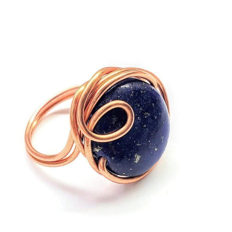 Alexa Martha Designs Ring Size 6 Alexa Martha Designs Wire Wrapped Lapis Lazuli Copper Ring