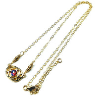 Red Crystal 14 K Gold Filled Adjustable Filigree Choker - Necklaces - Alexa Martha Designs   