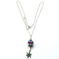 Sterling Silver Autism Awareness Crystal Barrel Necklace - Necklace - Alexa Martha Designs   