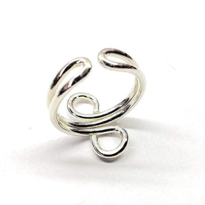 Sterling Silver Adjustable Wire Wrap Finger Toe Ring - Ring/Toe Ring - Alexa Martha Designs   