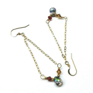 Mystic Rainbow Quartz Drop Gold Filled Earrings - Earrings - Alexa Martha Designs   