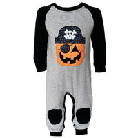 AnnLoren Boy's Jumpsuits & Rompers AnnLoren Halloween Pirate Jack O Lantern Long Sleeve Baby Toddler Boys Romper