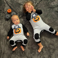 AnnLoren Boy's Jumpsuits & Rompers AnnLoren Halloween Pirate Jack O Lantern Long Sleeve Baby Toddler Boys Romper