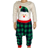 AnnLoren Boys Layette Sets Baby Boys Holiday Santa Claus Christmas Plaid Cotton 2 pc Set Al Limited Outfit