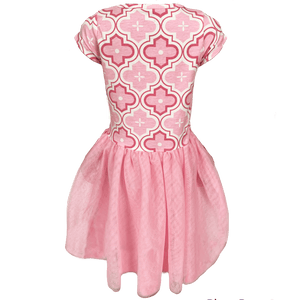 AnnLoren Girl's Dress AnnLoren Girls Dress Pink Tulle & Pink Arabesque Easter Party Dress