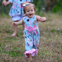 AnnLoren Girl's Jumpsuits & Rompers AnnLoren Baby Girls' Boutique Nautical Seashells & Swirl Romper