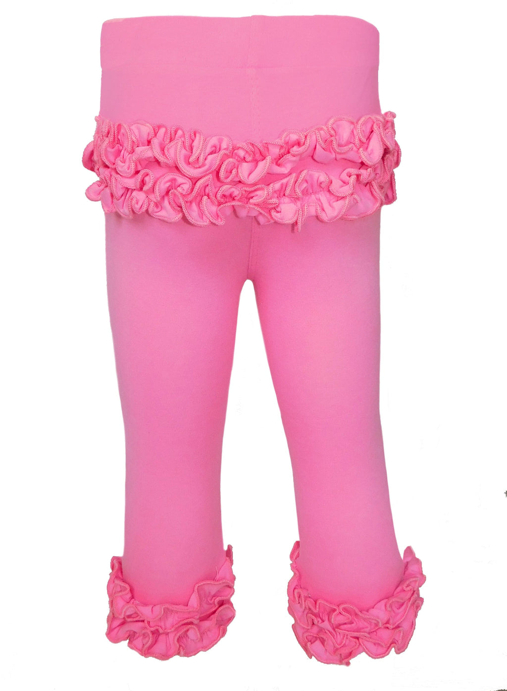 AnnLoren Girl's Leggins AnnLoren Baby Girls Big Girls Boutique Dark Pink Ruffle Butt Leggings Set