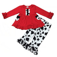 AnnLoren Girl's OUtfit Sets AL Limited Little Big Girls Boutique Cowgirl Rodeo Party Cotton 2 pc Set