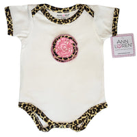 AnnLoren Girls Layette Sets AnnLoren Baby Girls Layette Pink Leopard Onesie Pants Headband 3pc Gift Set Clothing