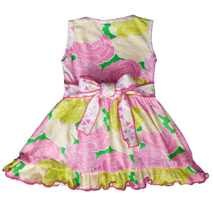 AnnLoren Girls Standard Sets AnnLoren Big Little Girls Toddler Boutique Bouquet Spring Floral Dress & Capri Legging Party Outfit