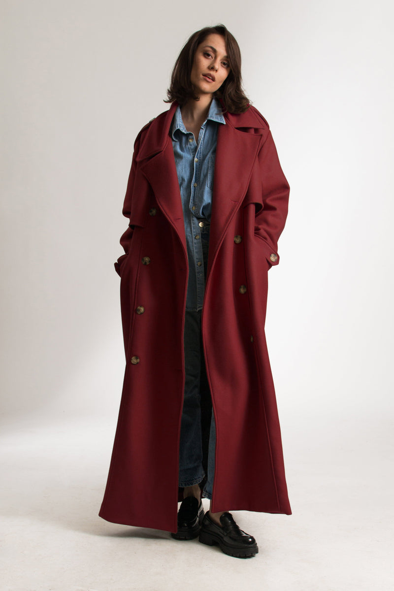 Bastet Noir Coats & Jackets EU36/US4 / Oxblood Red The Cara Coat