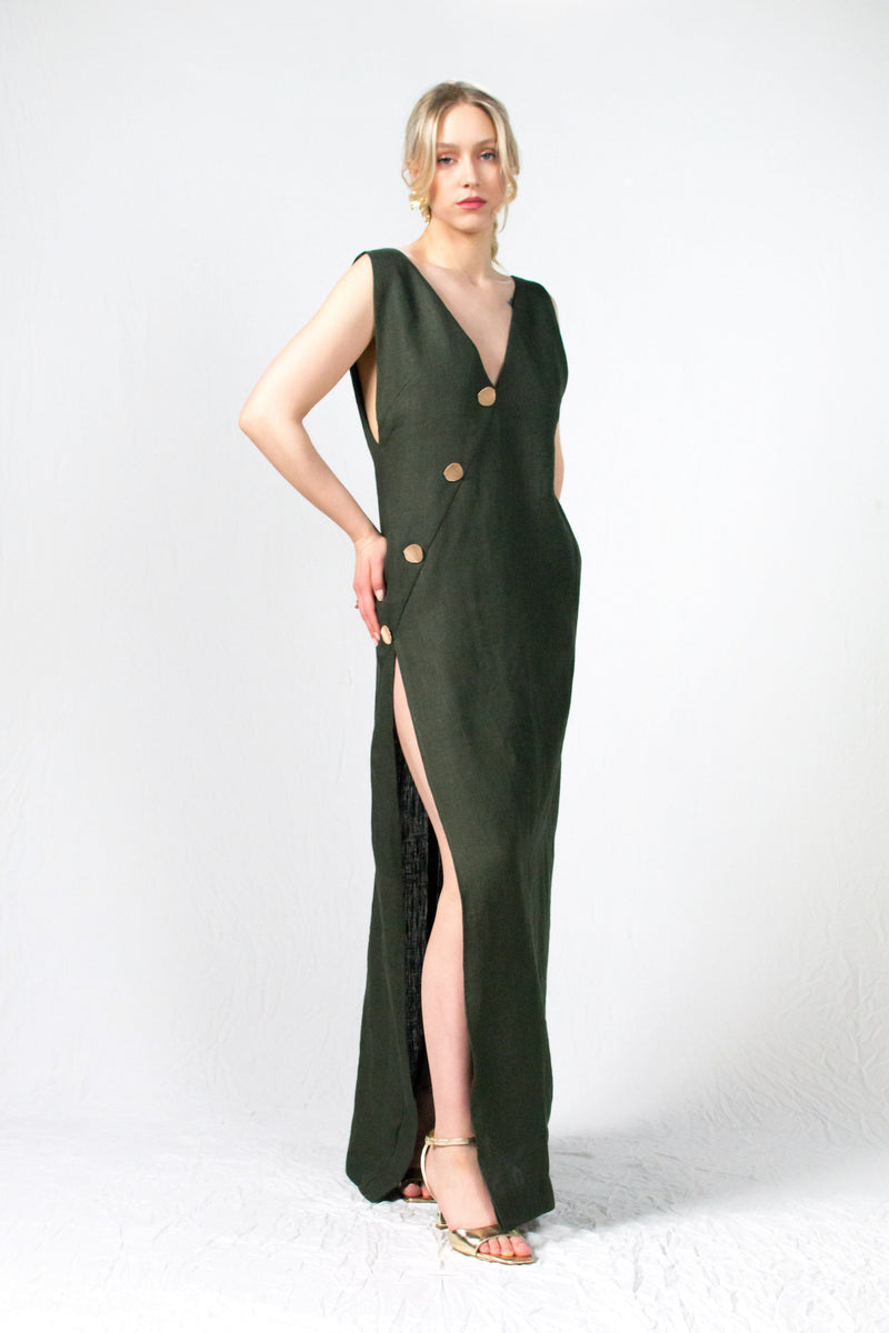 Bastet Noir Maxi Dresses EU36/US4 / Olive Green The Marion Dress