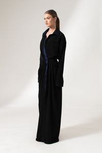 Bastet Noir Maxi Dresses The Angela Georgette Silk Maxi Dress In Black