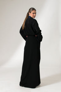 Bastet Noir Maxi Dresses The Angela Georgette Silk Maxi Dress In Black