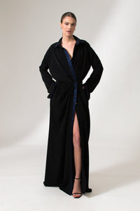 Bastet Noir Maxi Dresses The Angela Georgette Silk Maxi Dress In Black