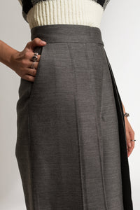 Bastet Noir Sets The Rosalie Pant Set in Dark Grey Wool Blend