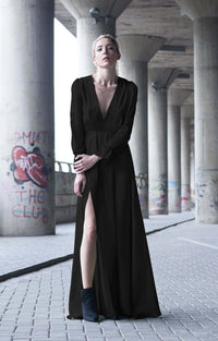 Bareback Maxi Dress - Silk Satin - Shop Himel Hochs