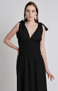 Bastet Noir Women's Dress CUSTOM / Black Dress Maxi Dress in Silk/Cotton Blend in Light Blue, White, or Black