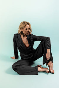 Bastet Noir Women's Jumpsuits & Rompers Silk Satin Jumpsuit-Colors Available | Bastet Noir