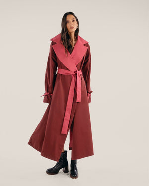 Bastet Noir Women's Outerwear EU36/US4 / Red/Pink The Josie Trench Coat