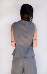 Bastet Noir Women's Vest Women's Vest in Grey Wool Blend