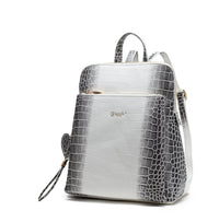 Brangio Italy Collections Backpack White Croci Pebble Leather Classy Backpack in Black, Red, Brown, Green, or White | BI