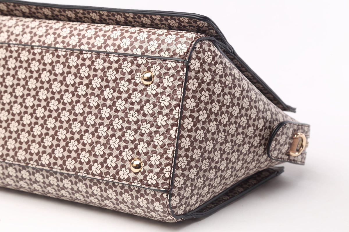 Brangio Italy Collections Handbag BI Galaxy Stars Clover Stars Tote in Royal Blue, Rose, Purple, Ivory, or Burgundy