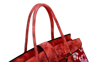 Brangio Italy Collections Handbag BI Hummingbird Satchel in Pearl White, Black, Blue, Red, Brown, Burgundy, or Pewter