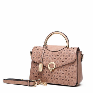 Brangio Italy Collections Handbag BI Millionaire Gem Crystal Engraved Crossbody in Blue, Brown, Beige, or Black