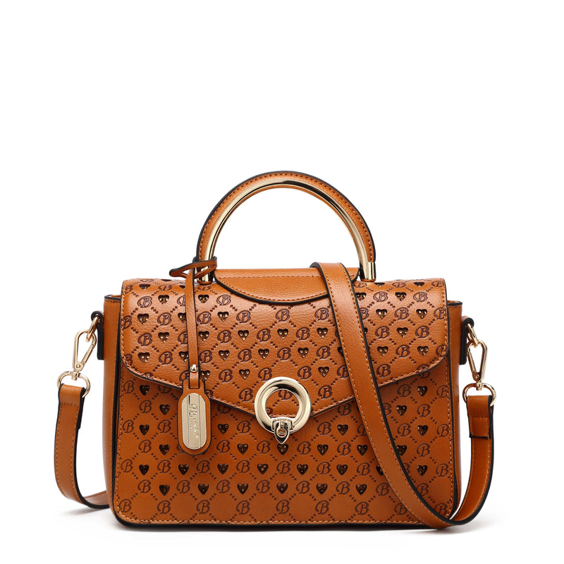 Brangio Italy Collections Handbag BI Millionaire Gem Crystal Engraved Crossbody in Blue, Brown, Beige, or Black
