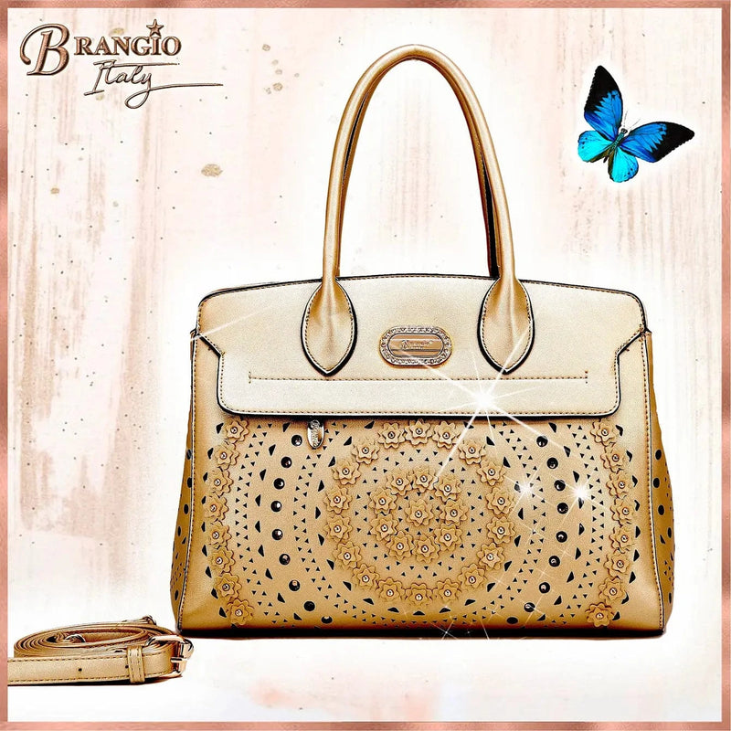 Brangio Italy Collections Handbag BI Rosè Celestial Star Women's Handbag in Pink, Orange, Gold, Pewter, Black, or White