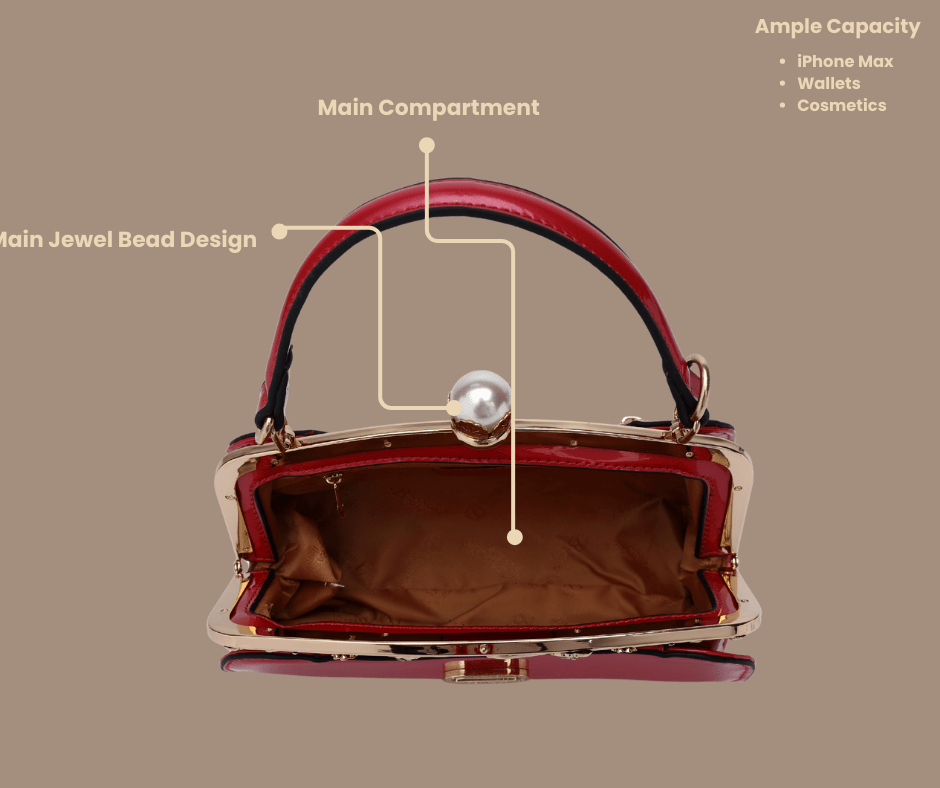Brangio Italy Collections Handbag BI Starry Ocean Blossom Crossbody in Black, Champagne, Pewter, Red, Rose, Or White