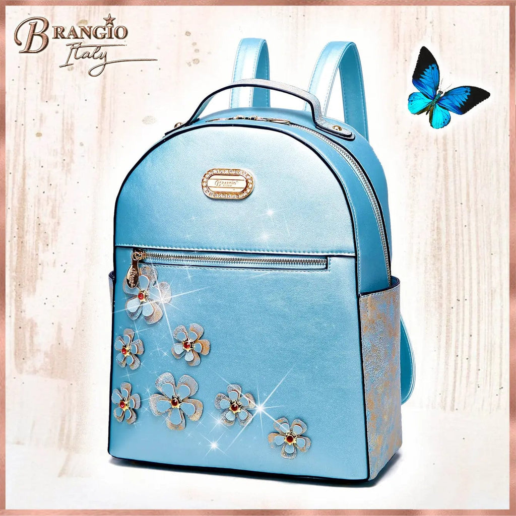 Brangio Italy Collections Handbag BI Twinkle Cosmos Women's Floral  Backpack in Pink, Lt Gold, Pewter, Black, or Lt Blue