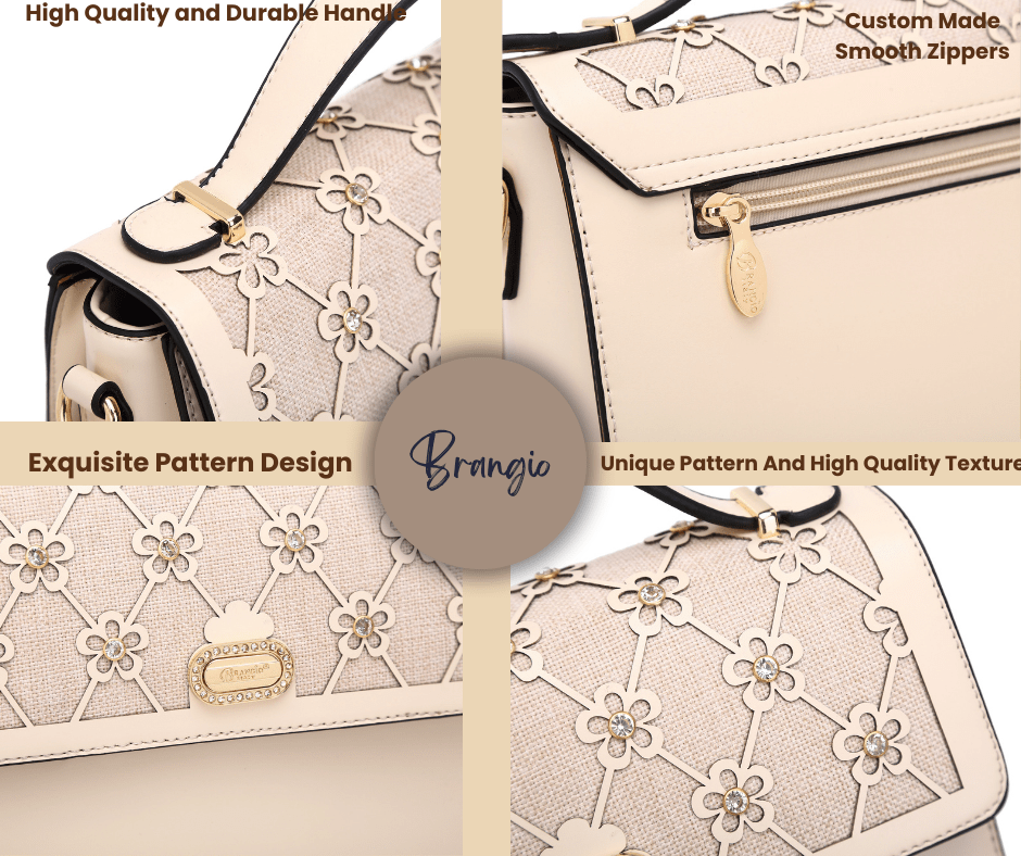Brangio Italy Collections Handbag BI Wildflower Handmade Crossbody Satchel Evening Bag