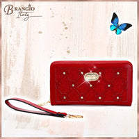 Brangio Italy Collections Handbag BI Wildflower Handmade Wristlet Wallet with Multiple Card Pockets - Colors Available