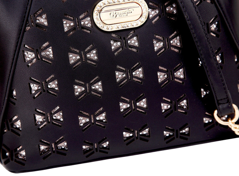 Brangio Italy Collections Handbag BI Women's Butterfly Celestial Star Crossbody Satchel in Light Blue or Pink
