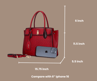 Brangio Italy Collections Handbag BI Women's Croquilla 3D Laser Cut Work & Travel Tote in Tan, Brown, Black, or Pewter