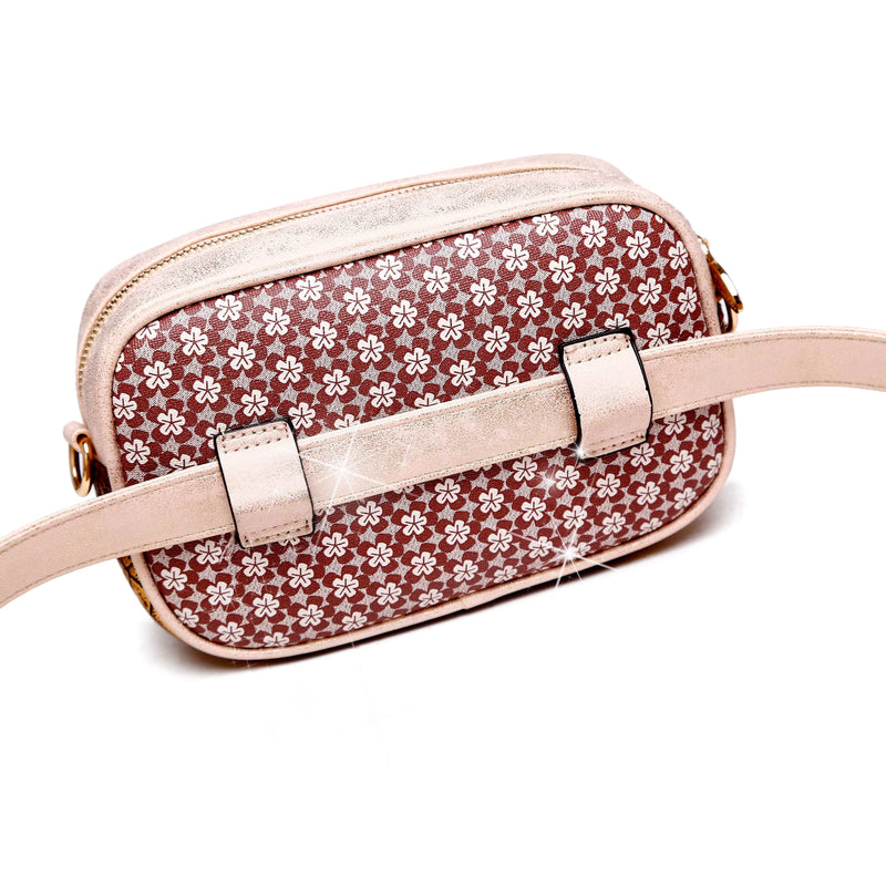 Brangio Italy Collections Handbag BI Women's Galaxia Fanny Pack in Earth Brown, Burgundy, or Ivory