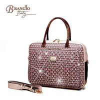 Brangio Italy Collections Handbag BI Women's Galaxy Crystal Laptop Vegan Bag in Black, Burgundy, Bronze, Ivory, or Blue