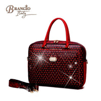 Brangio Italy Collections Handbag BI Women's Galaxy Crystal Laptop Vegan Bag in Black, Burgundy, Bronze, Ivory, or Blue