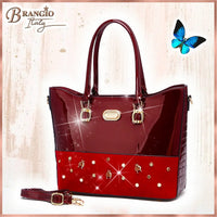 Brangio Italy Collections Handbag BI Women's Honey Bee Max Handmade Tote in Red, Blue, Black, Tan, or Pewter