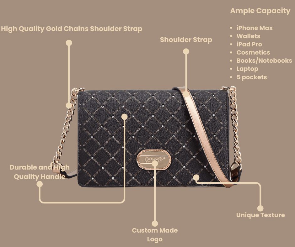 Brangio Italy Collections Handbag BI Women's Iconic Love Handmade Crystal Evening Bag Clutch in Ivory or Brown