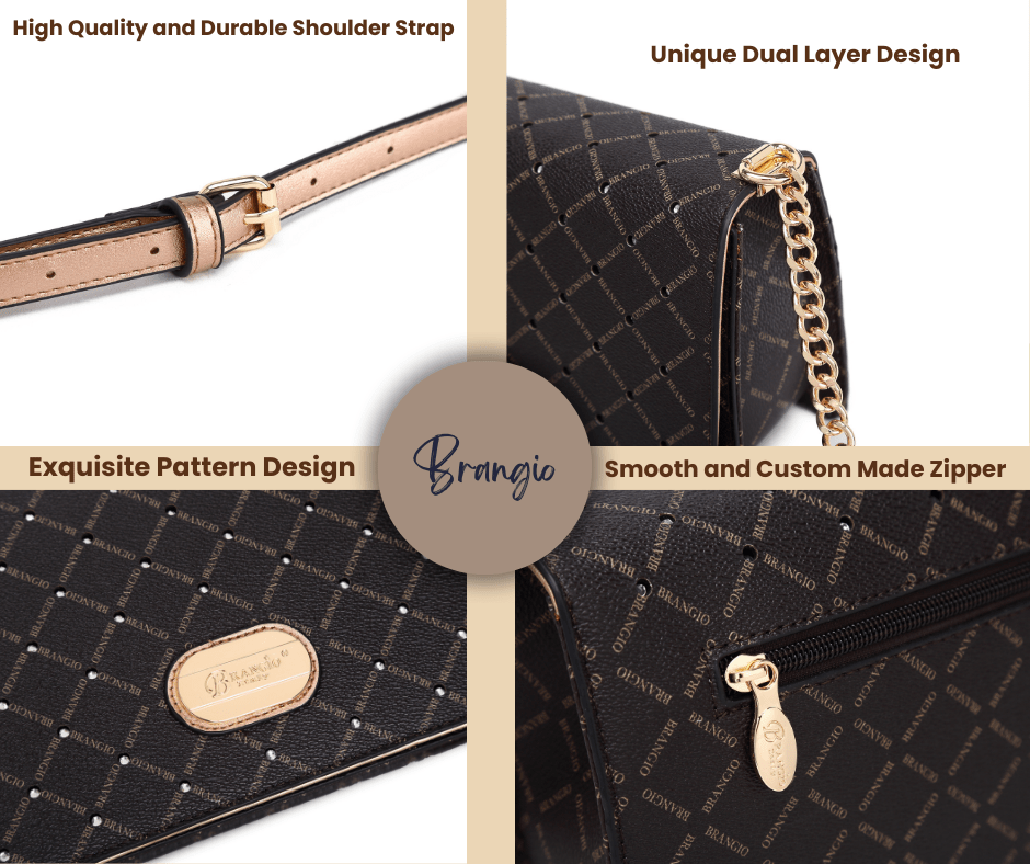 Brangio Italy Collections Handbag BI Women's Iconic Love Handmade Crystal Evening Bag Clutch in Ivory or Brown