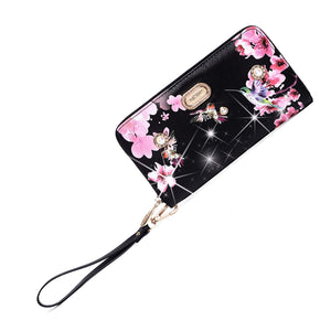 Brangio Italy Collections Handbag Black BI Hummingbird  Wristlet in Burgundy, White, Blue, Black, Bronze, Pewter, or Red