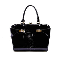 Brangio Italy Collections Handbag Black BI Tri-Star Minimalist Women's Fashion Purse in Pewter, Black, Bronze, or Purple