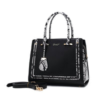 Brangio Italy Collections Handbag Black Dragon Queen Elegant Top Handle Bag
