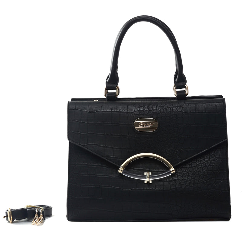 Brangio Italy Collections Handbag Black Galaxy Stars Clover Stars Designer Tote Bag