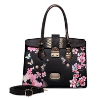 Brangio Italy Collections Handbag Black Hummingbird Soar Vegan Leather Top-Handle + Wallet - Colors Available | BI